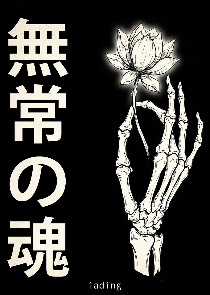 Skeleton Hand Holding Lotus Flower