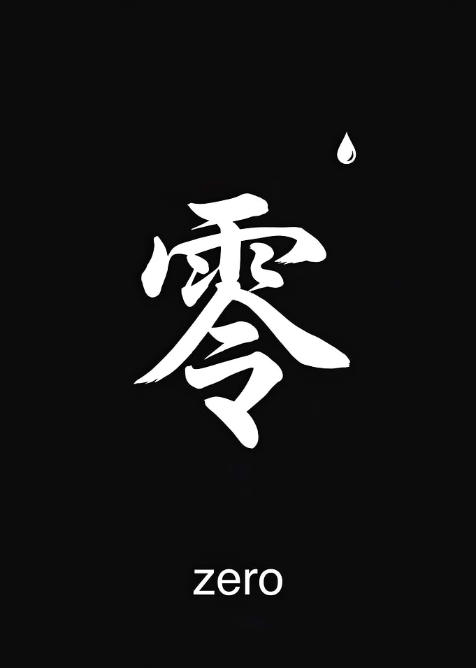 Japanese Kanji for Zero
