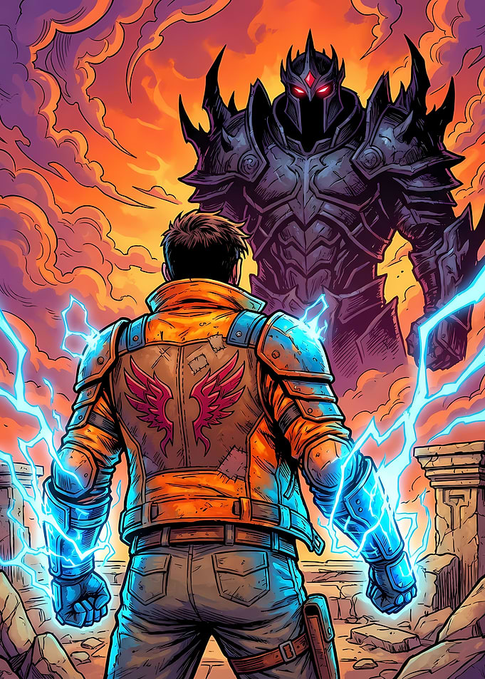 Hero Confronts Dark Knight