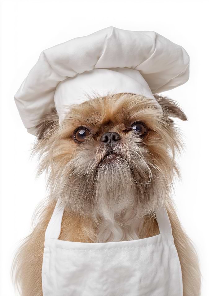 Chef Brussels Griffon Dog in Uniform