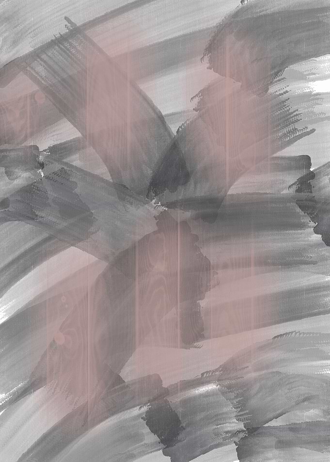 Abstract Brushstrokes with Pink Overlay