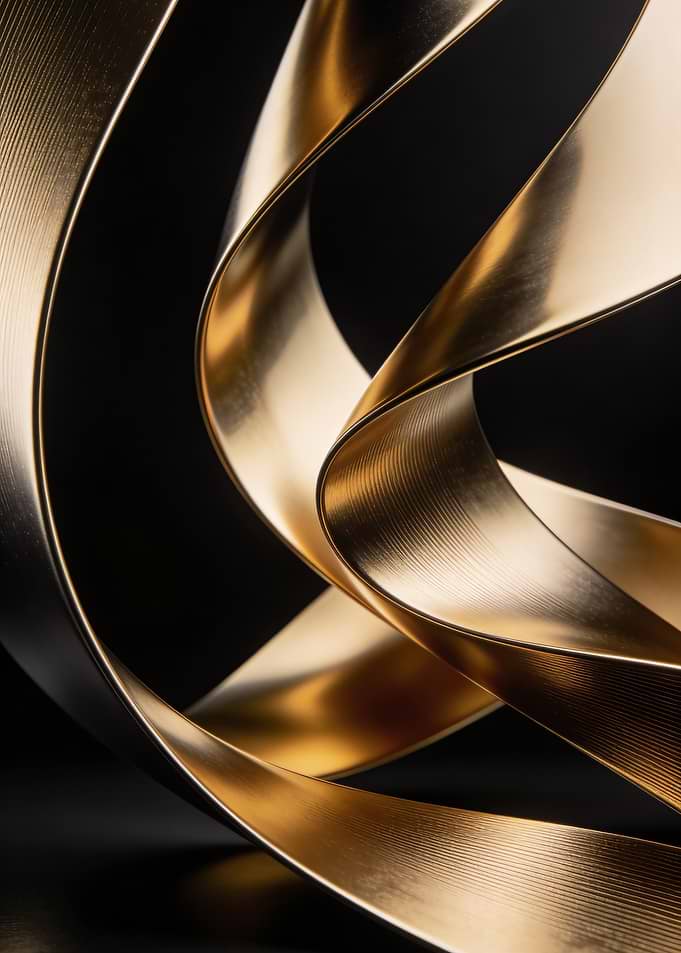 Abstract Gold Ribbons