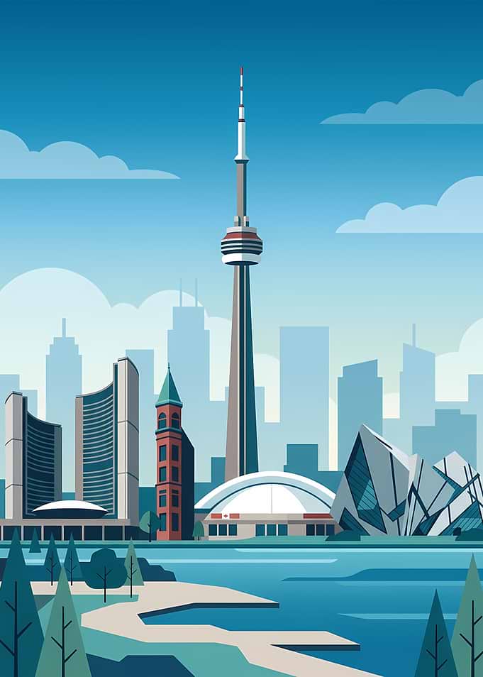 Toronto Skyline with CN Tower