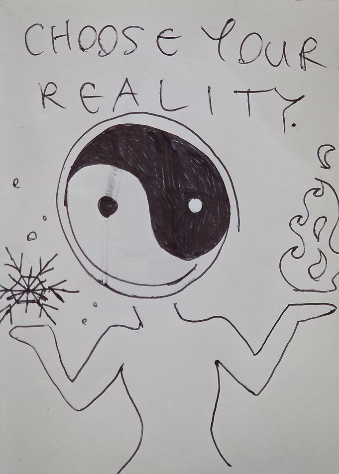 Choose Your Reality Yin Yang, by JM64