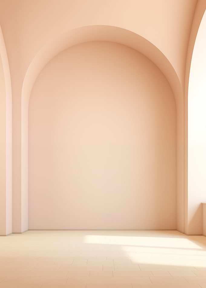 Tall Arch in Soft Neutral Interior — Soft Geometry No. 08