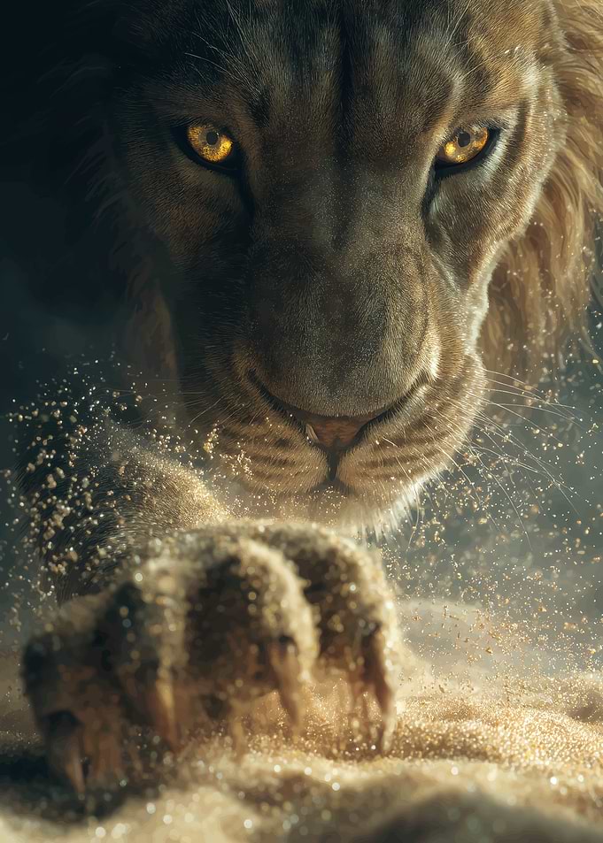 Lion's Paw in Sand