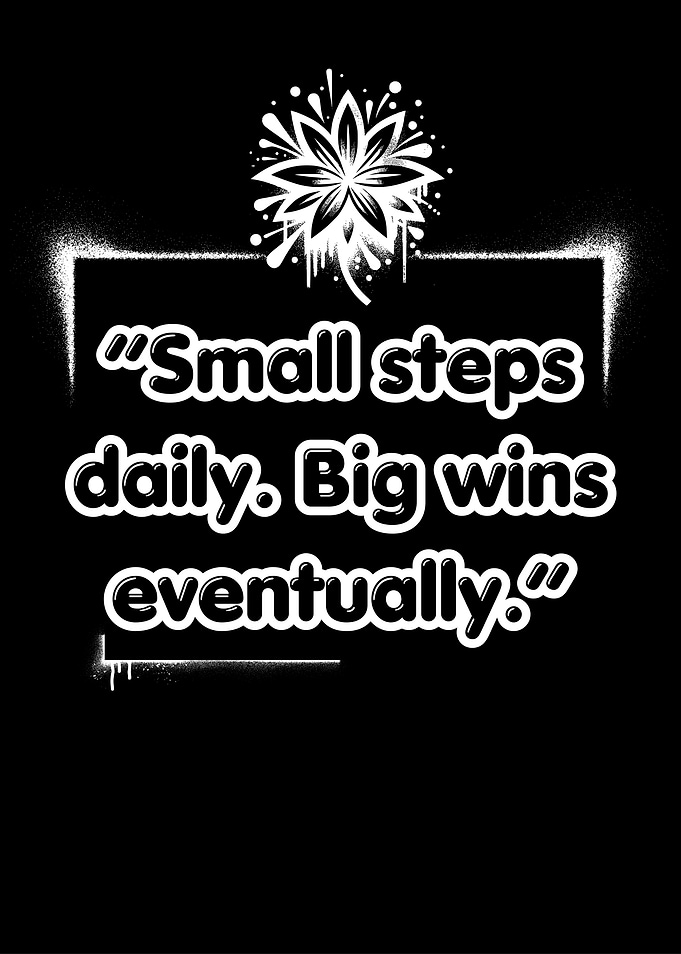 Inspirational Quote with Floral Design
