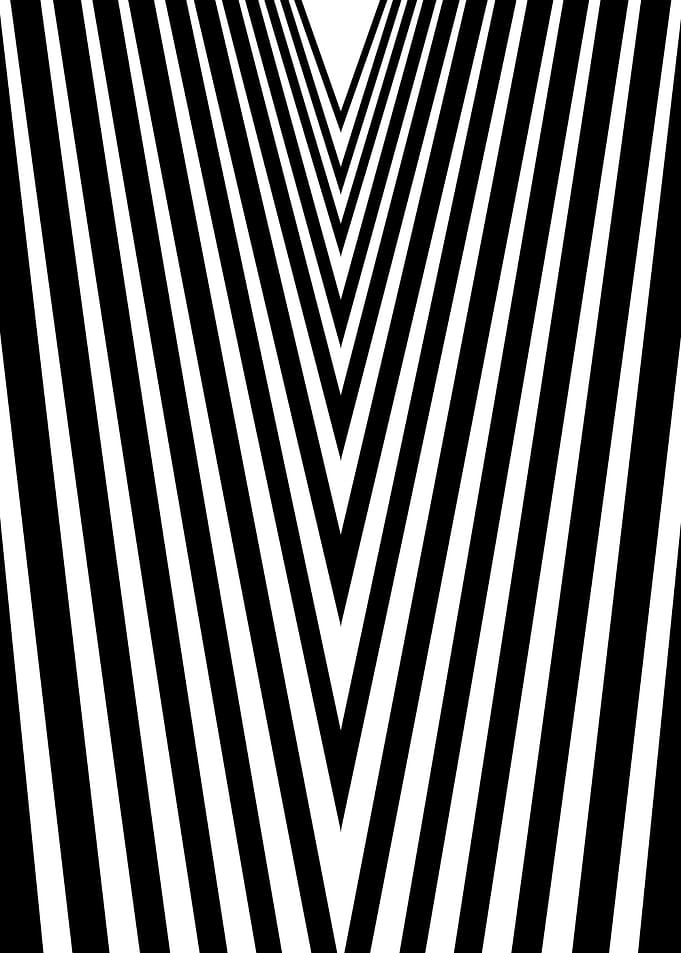 Abstract Black and White V Shape
