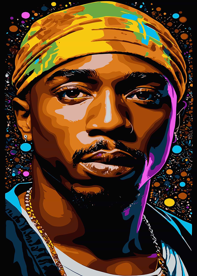 Tupac Shakur Pop Art Portrait