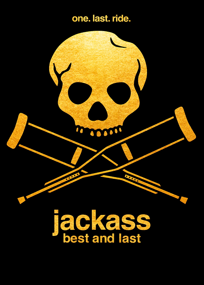 Jackass Skull and Crutches Poster