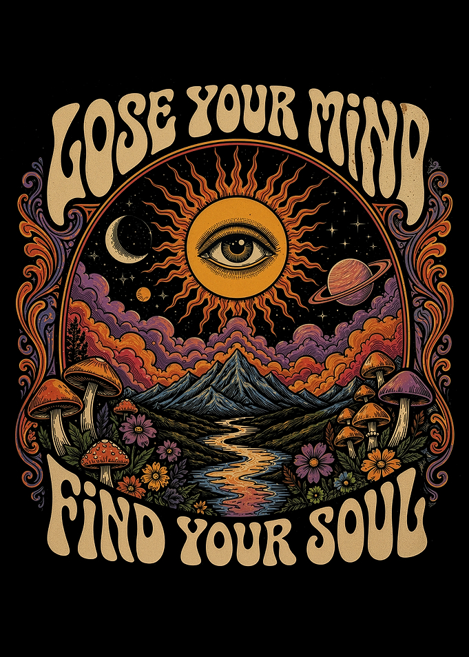Psychedelic Cosmic Eye Landscape Poster