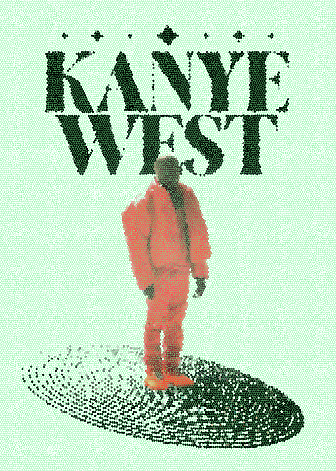 Kanye West in Red Outfit