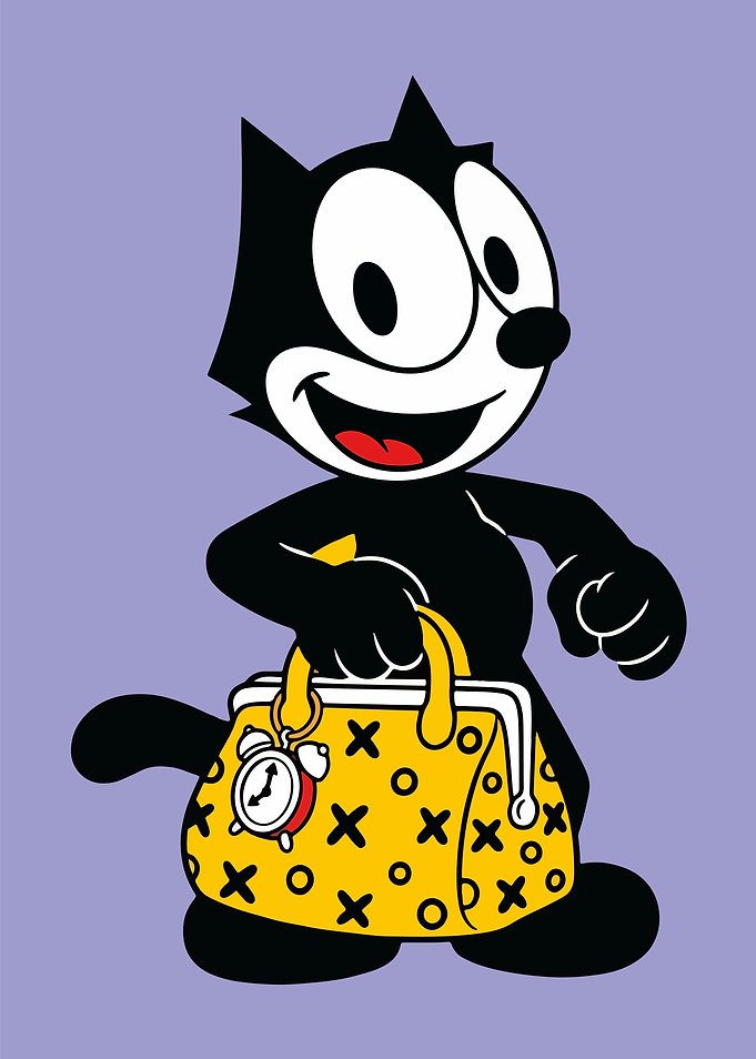 Felix the Cat with a Purse