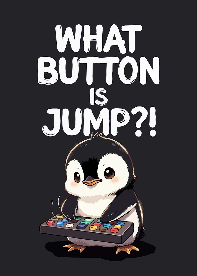 Penguin Playing Video Games
