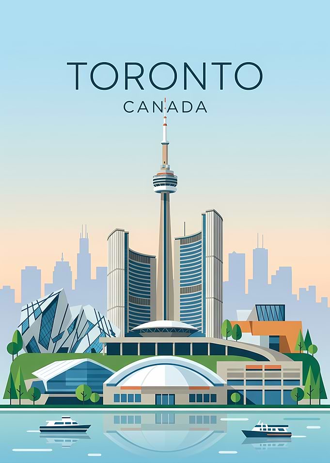 Toronto Skyline with CN Tower