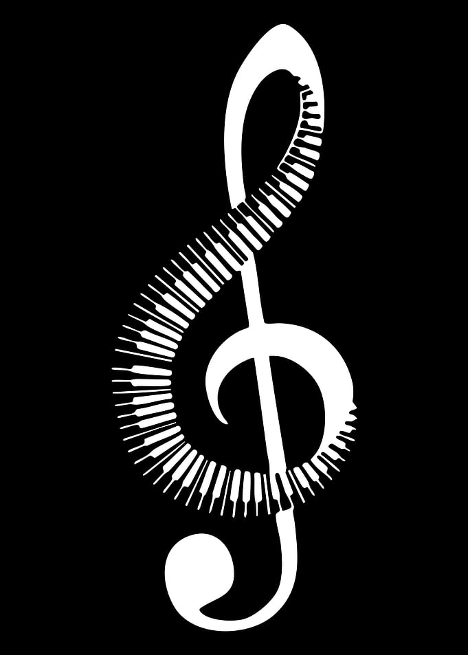 Treble Clef Piano Keys