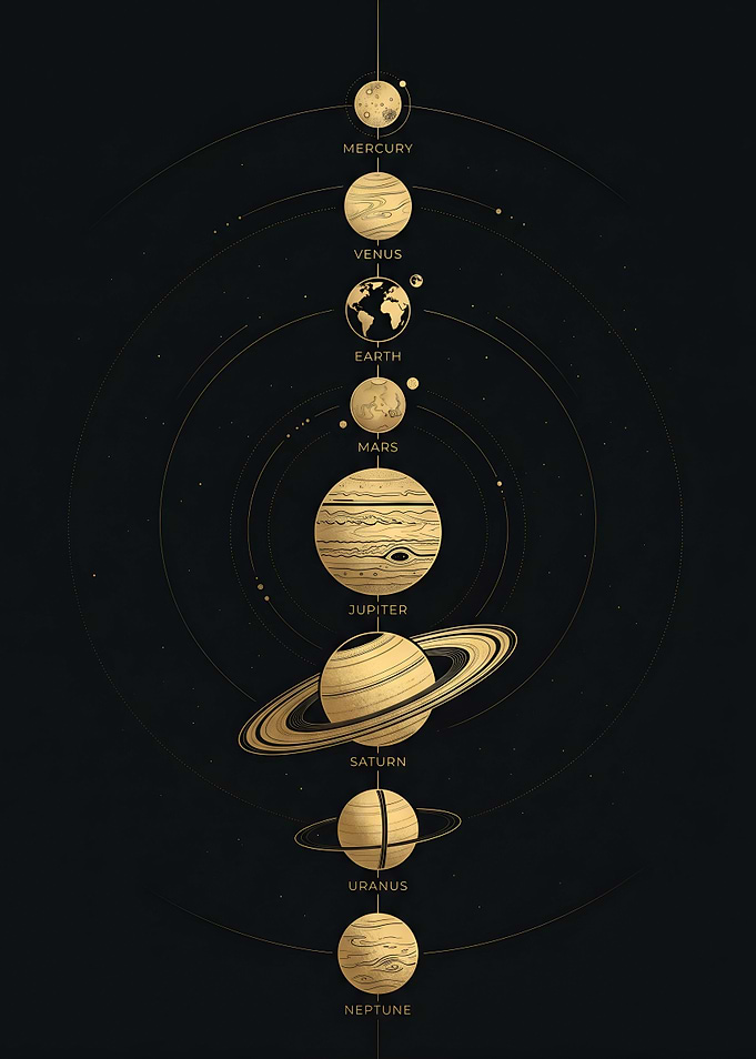 Solar System Planets Illustration