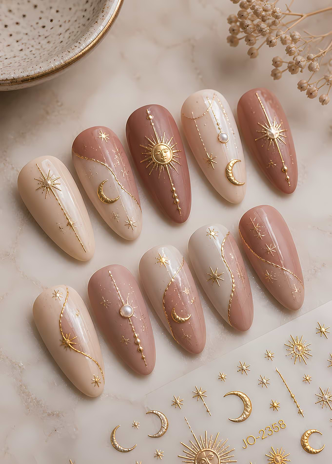 Celestial Nail Art Stickers