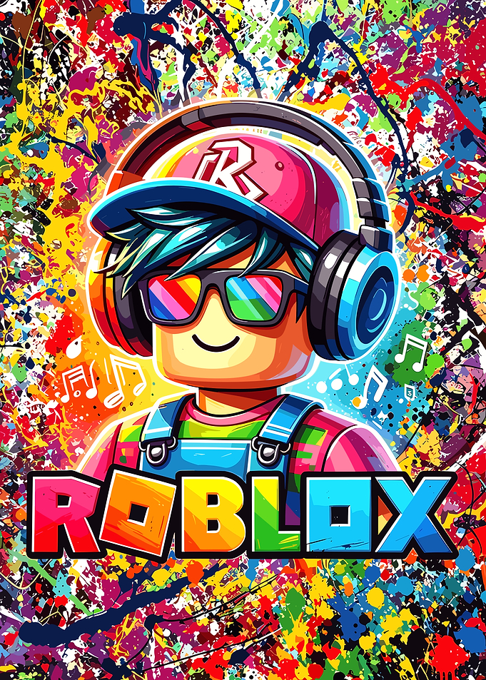 Roblox Character with Headphones and Sunglasses