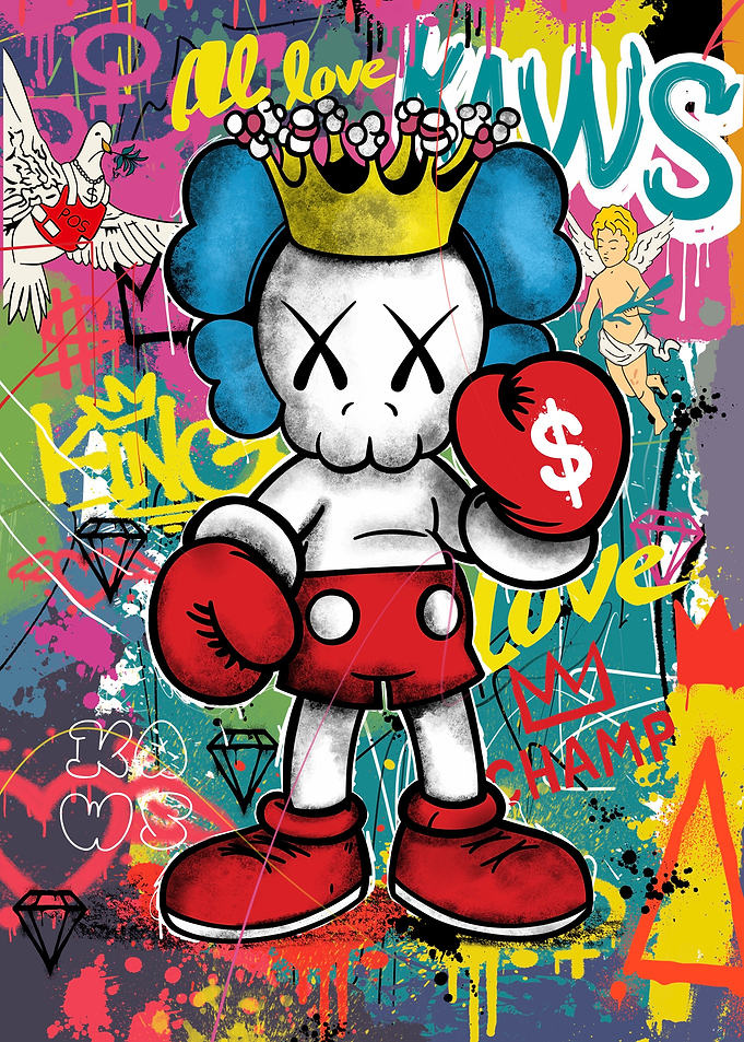 KAWS Character with Boxing Gloves