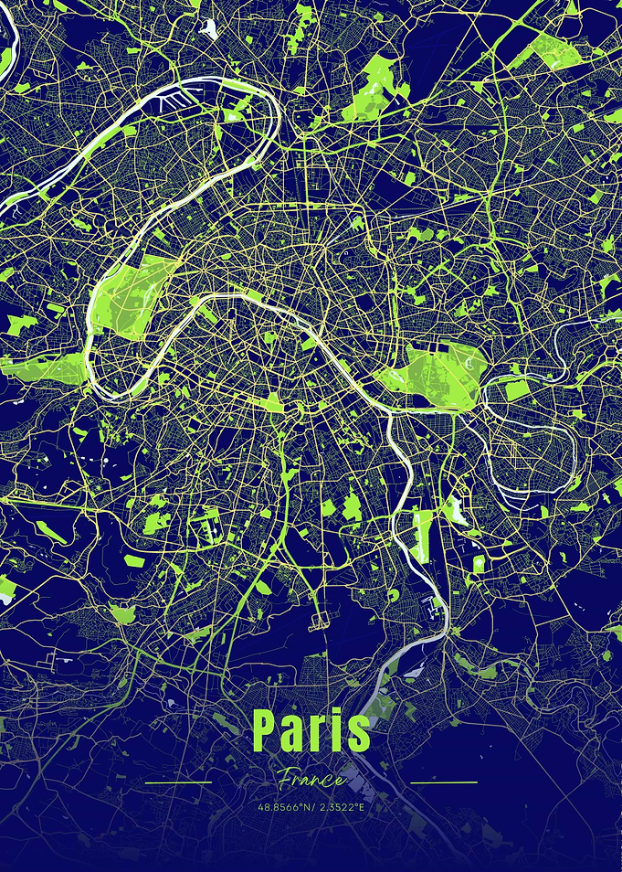 Paris Map Art