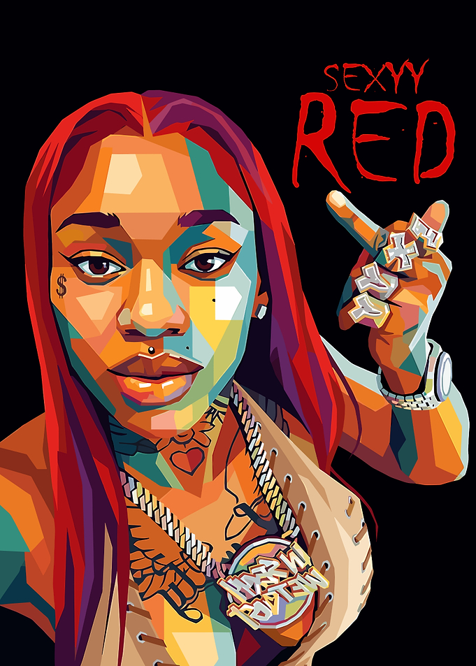 Sexy Red Pop Art Portrait