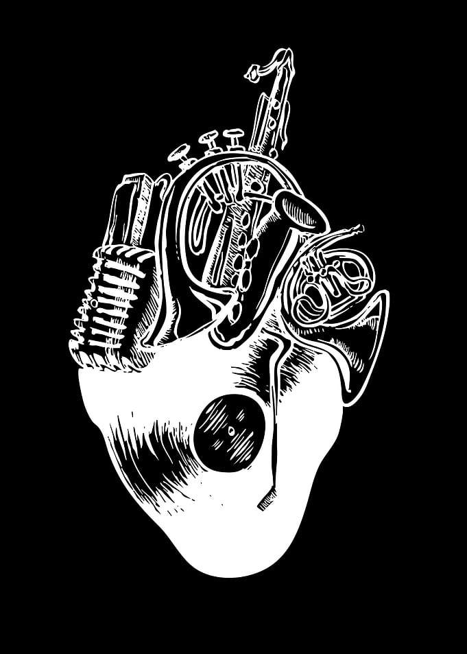 Musical Heart Collage
