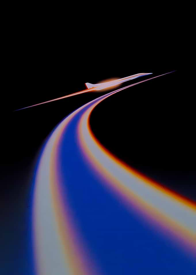 Supersonic Jet Trail Abstract