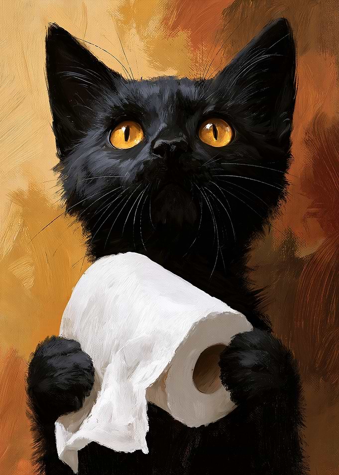 Black Cat Toilet Paper