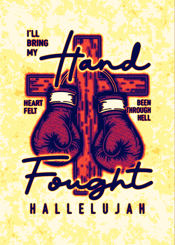Boxing Gloves on a Cross