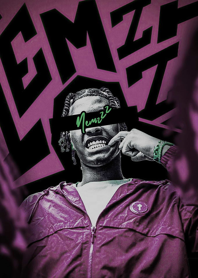 Rapper 'Nems' with 'Nems22' text overlay