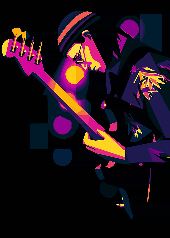 Jaco_Pastorius Pop Art Bass Player