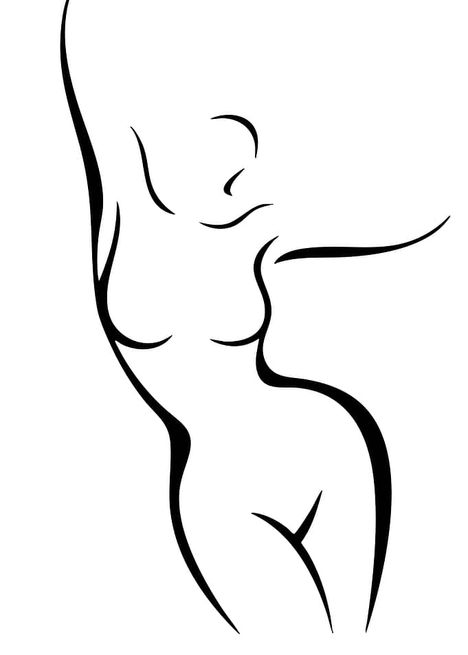 Minimalist Line Art of a Woman