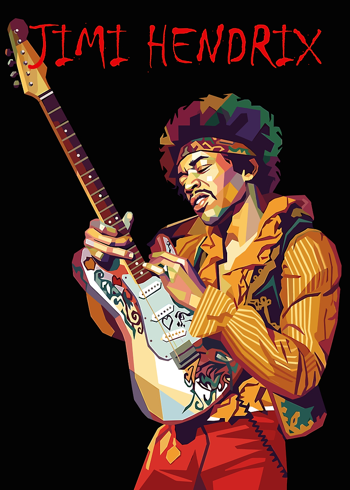 Jimi Hendrix Playing Guitar