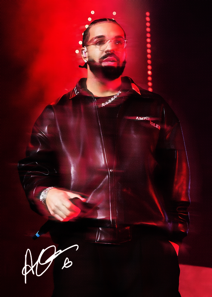 Drake performing on stage