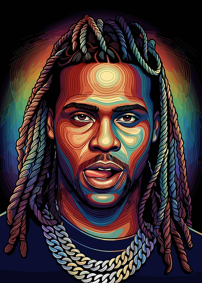 Colorful Portrait of a Chief Keef