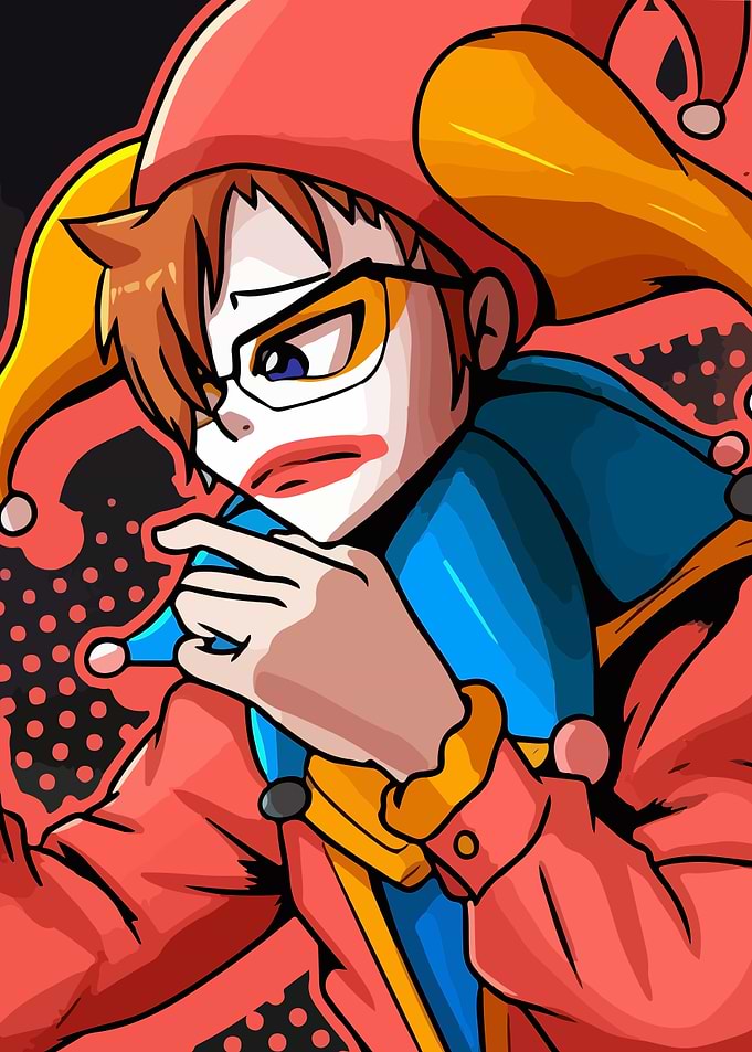 Sad Clown Character Portrait