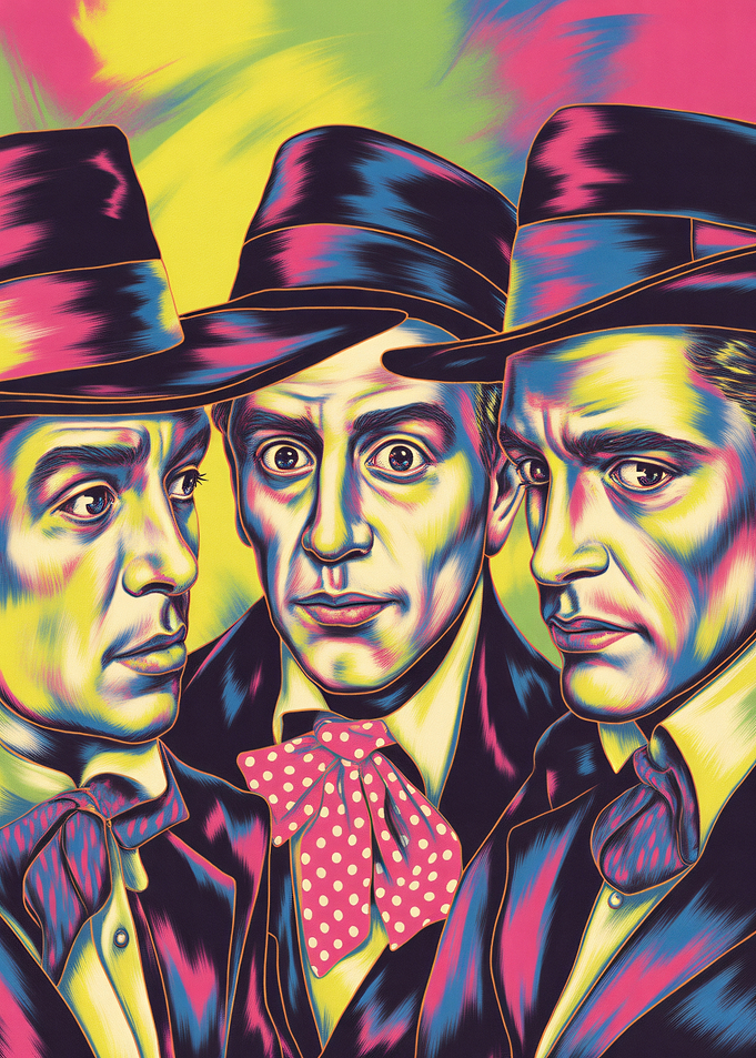 Three Men in Hats and Suits