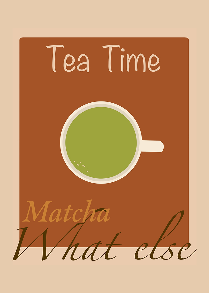 Matcha What Else Retro Cafe Poster