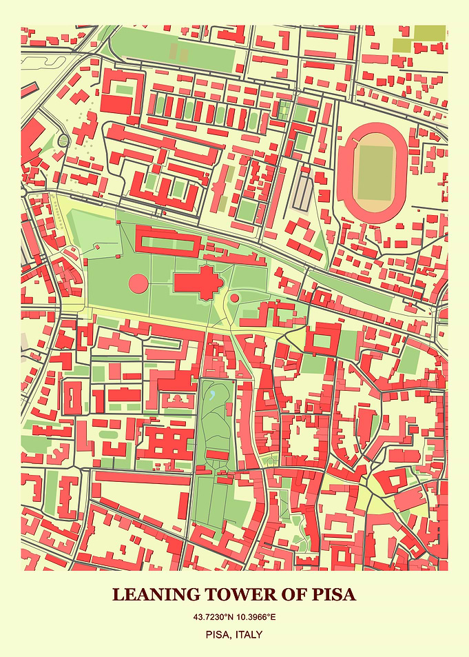 Leaning Tower of Pisa Map