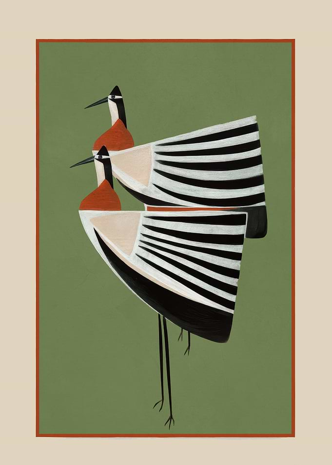 Striped Bird Pair