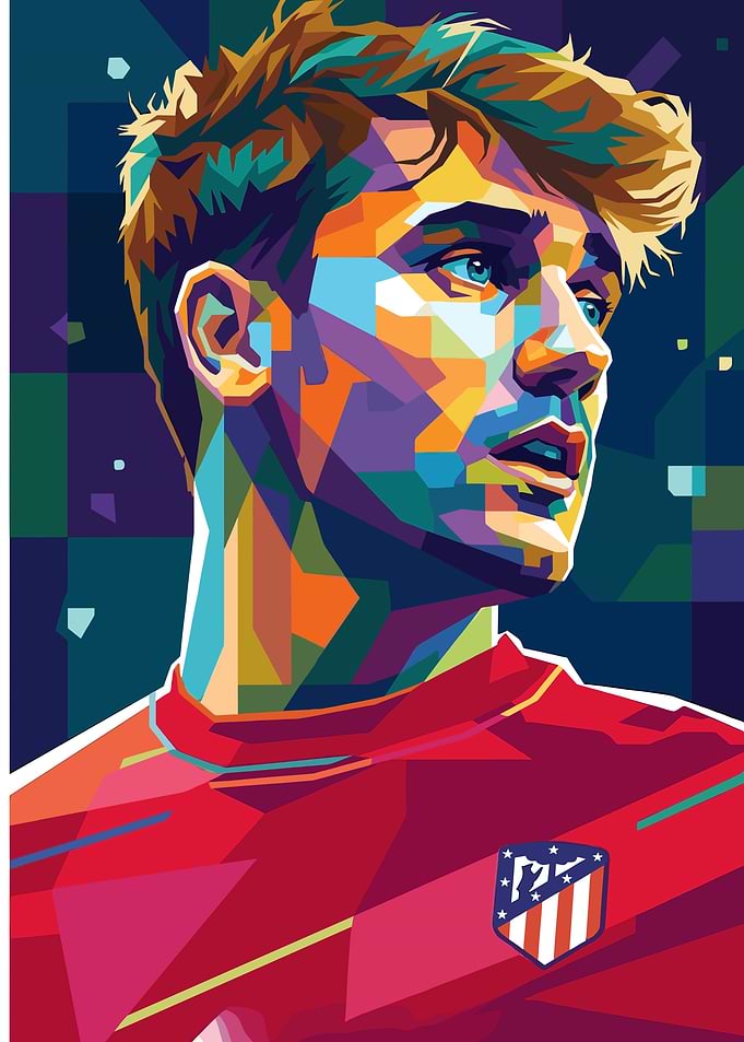 Antoine Griezmann Pop Art Portrait
