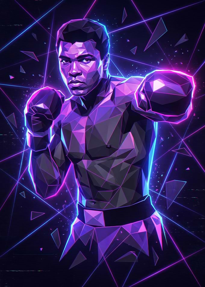 Muhammad Ali Geometric Boxing Art