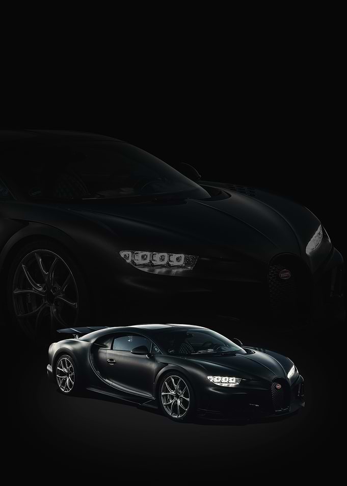 Black Bugatti Chiron Supercar