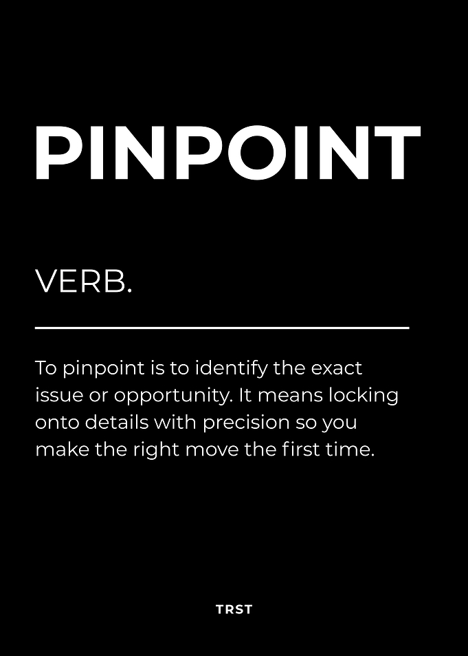 Pinpoint Definition Poster – Precision, Focus & Decision Making Success Mindset