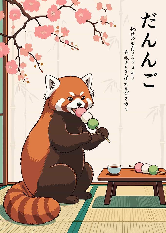 Red Panda Sakura Tea Time
