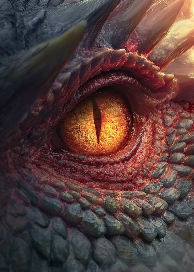 Close-up of a Dragon's Eye