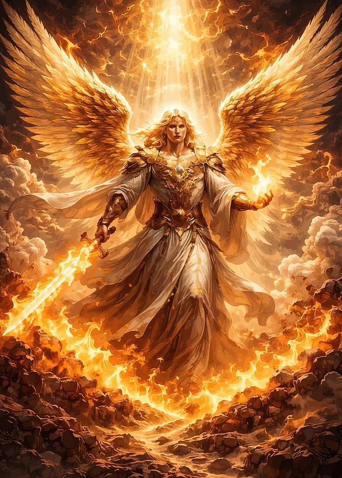 Fiery Angel with Sword