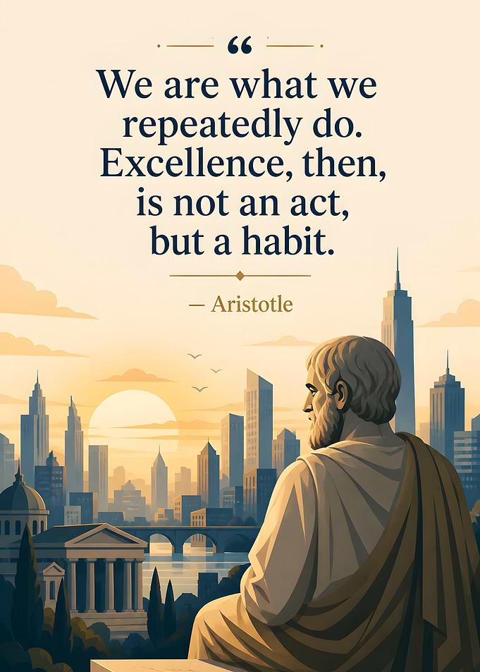 Aristotle quote about excellence and habit