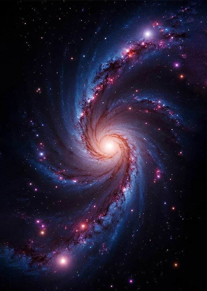 Swirling Spiral Galaxy in Deep Space